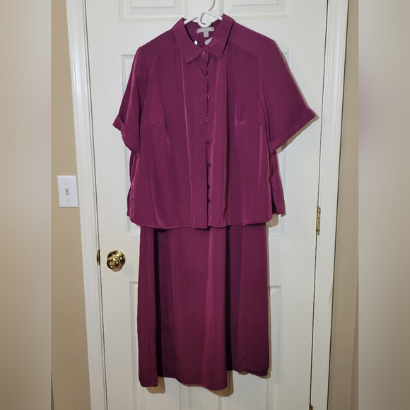 Light Burgundy two-piece dress set - Picture 1 of 4